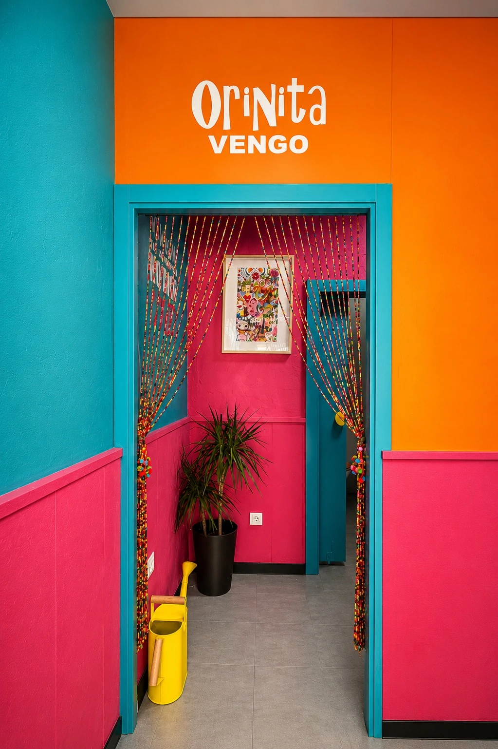 Cartel 'Orinita vengo' en los aseos de Alebrijes Tapería Mexicana